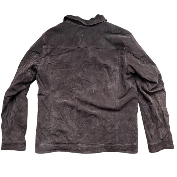 MoonShine Spirit by Brad Paisley 100% Leather Men's Brown Suede Coat - Picture 6 of 6